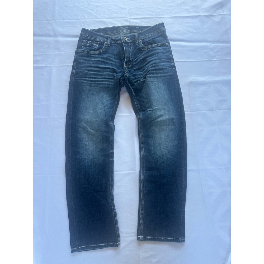 BKE Nolan Men's Straight Leg Jeans 32x32 Medium Dark Wash Stretch Denim